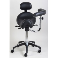 Plasdent SADDLE ASSISTANT STOOL, WIDE, BACK REST